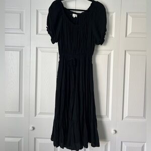 Black BOHME milkmaid dress